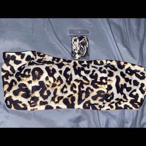 Abercrombie leopard swim top